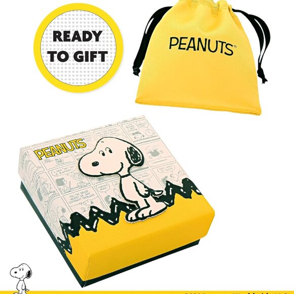 Women's Snoopy Necklace Brass 18-Inch Cubic Zirconia Moon Star Gift - Picture 5 of 6